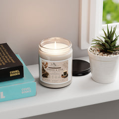 Ember & Oak Scented Soy Candle — 9oz Aromatherapy Candle (Warm Amber, Oak & Vanilla)