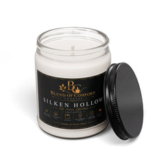 Silken Hollow Soy Candle — 9oz Scented Jar, Luxury Cozy Home Fragrance