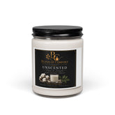 Unscented Soy Candle 9oz — Clean-Burning Jar Candle for Sensitive Noses & Home Ambience