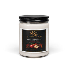 Apple Harvest Soy Candle — 9oz Scented Jar (Warm Autumn, Crisp Apple & Spice)