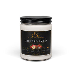 Orchard Ember Scented Soy Candle — 9oz Autumn Apple & Warm Ember Fragrance