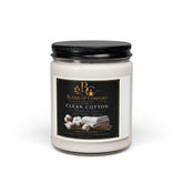Clean Cotton Scented Soy Candle — 9oz Jar (Fresh Linen Aroma)