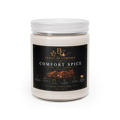Comfort Spice Soy Candle — 9oz Scented Jar with White Lid
