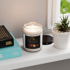 Apple Harvest Soy Candle — 9oz Scented Jar (Warm Autumn, Crisp Apple & Spice)