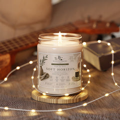 Soft Horizon Soy Candle 9oz Scented Jar (Clean, Cozy Home Fragrance)