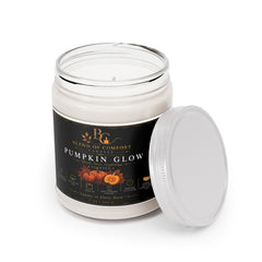 Pumpkin Glow Soy Candle — 9oz Scented Jar with White Lid