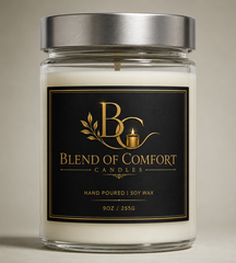 Blend of Comfort 9oz Soy Wax Jar Candle — Hand-Poured Scented Candle