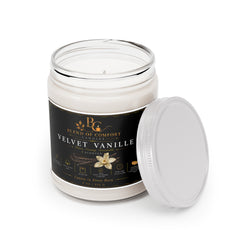 Velvet Vanille 9oz Soy Candle — Scented Jar Candle with White Lid