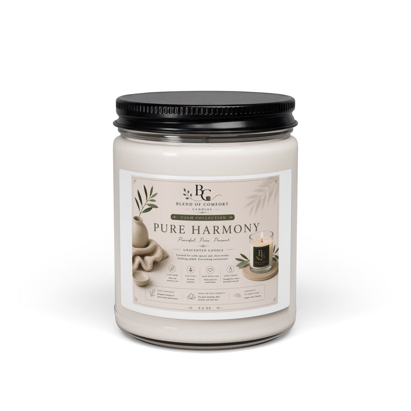 Pure Harmony Soy Candle 9oz — Calming Aromatherapy Candle for Relaxation & Gifts