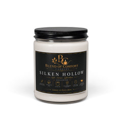 Silken Hollow Soy Candle — 9oz Scented Jar, Luxury Cozy Home Fragrance